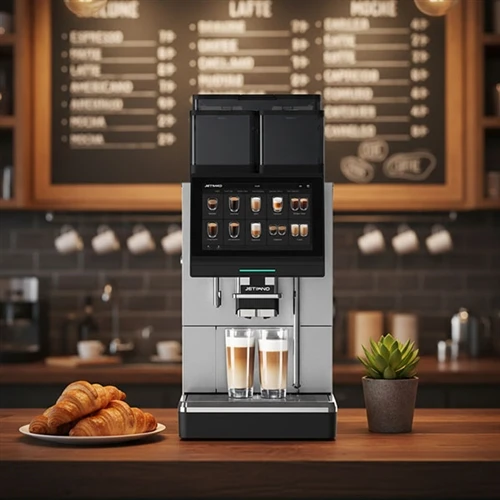 Hur gör man en cappuccino med en kommersiell automatisk kaffemaskin?